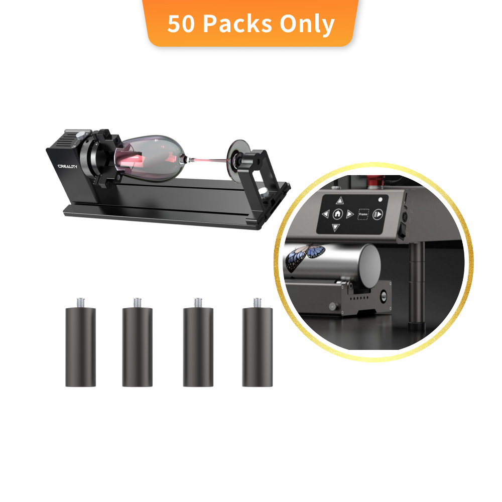 Bundle Falcon Rotary Kit Pro with Risers(4Packs) for Curved Surface Laser Engraving Bundle Falcon Rotary Kit Pro with Risers(4Packs) for Curved Surface Laser Engraving