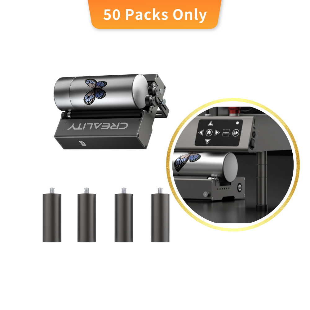 Bundle Falcon Rotary Roller with Adjustable Risers for Laser Engraving Machines Bundle Falcon Rotary Roller with Adjustable Risers for Laser Engraving Machines