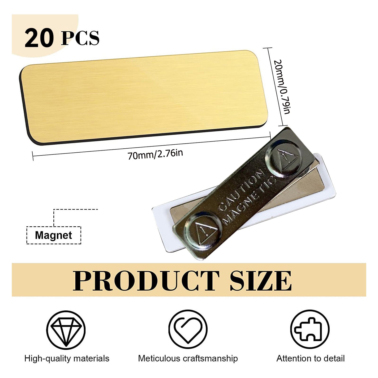 Plaques nominatives en acier inoxydable pour gravure laser - Lot de 4 couleurs et 20 packs Plaques nominatives en acier inoxydable pour gravure laser - Lot de 4 couleurs et 20 packs