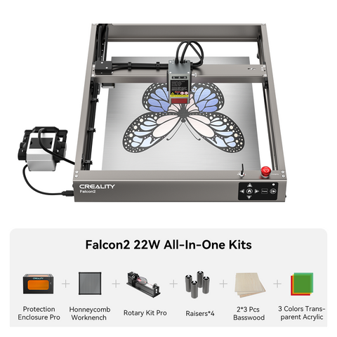Falcon2 22W/40W Laser Engraver and Cutter All-in-one Kits (with Materials) Falcon2 22W/40W Laser Engraver and Cutter All-in-one Kits (with Materials)