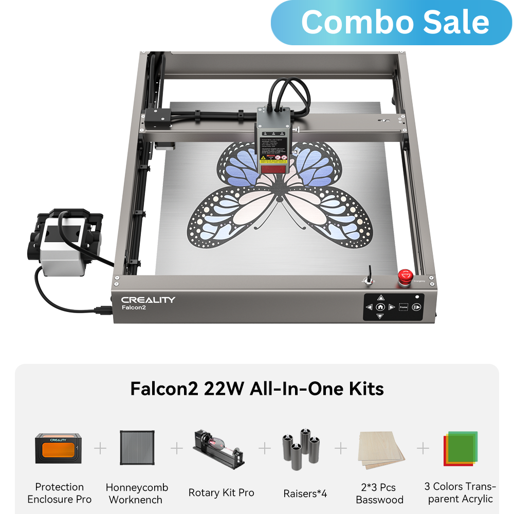 Falcon2 40W/22W Laser Engraver All-In-One Kits (with Materials)