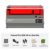 Falcon2 Pro 22W Enclosed Laser Engraver and Cutter Bundle - for Multiple Project Engraving