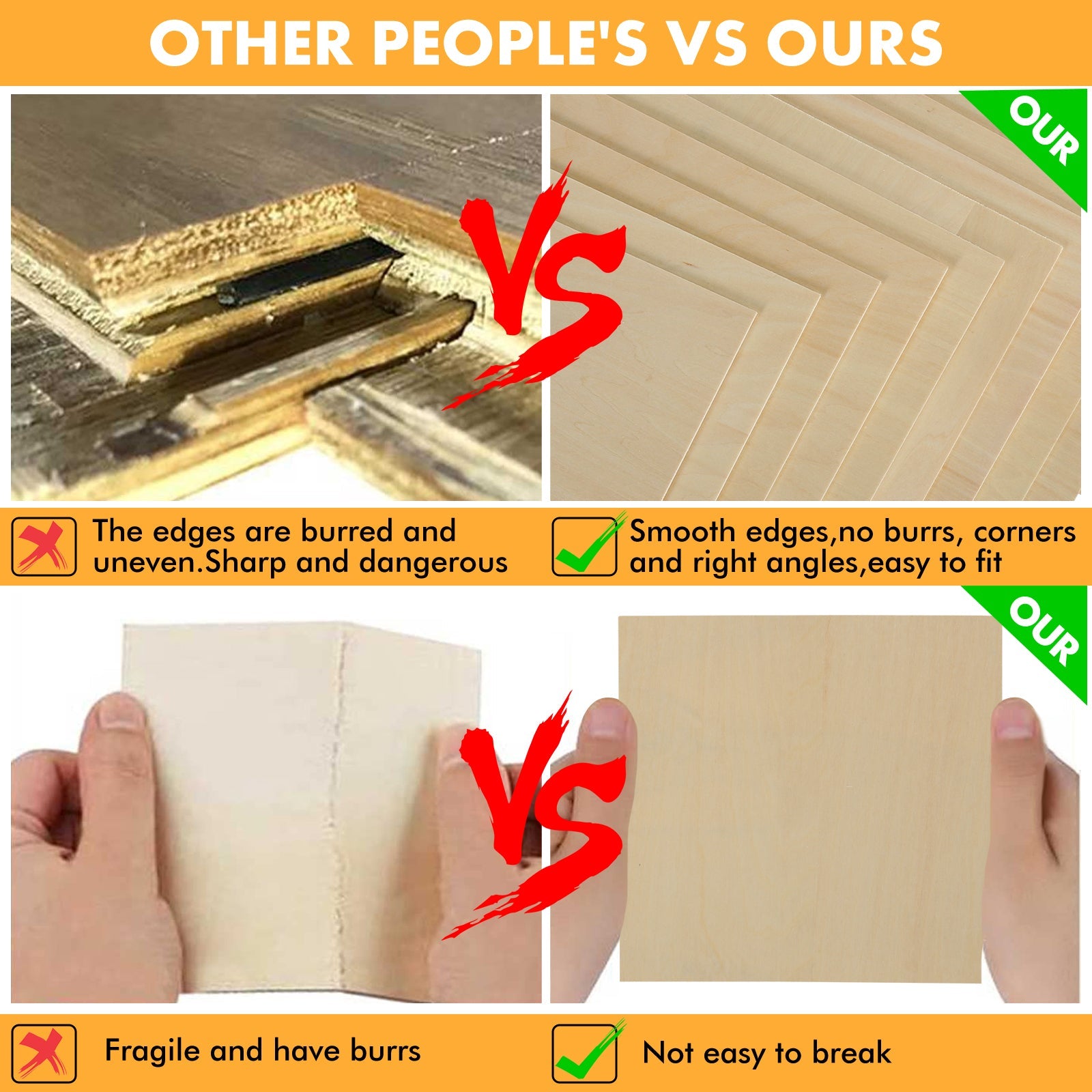 Thickness Basswood Plywood 8.27x11.7x0.12" for Laser Engraving - Pack of 10pcs Thickness Basswood Plywood 8.27x11.7x0.12" for Laser Engraving - Pack of 10pcs