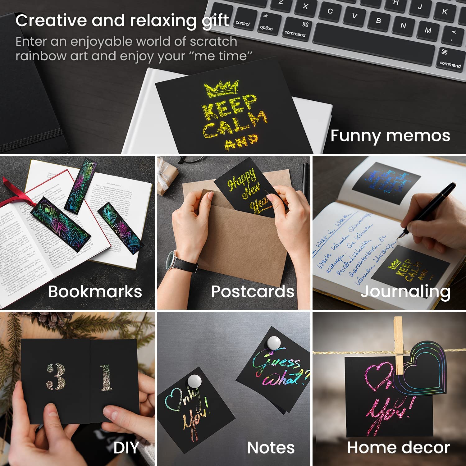 Scratch Paper A4 for Laser Engraving - Pack of 5 Colors and 50 Sheets Scratch Paper A4 for Laser Engraving - Pack of 5 Colors and 50 Sheets