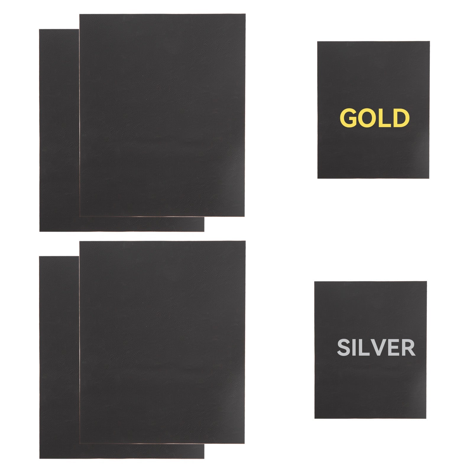 Leather Repair Patch Self 10x12" for Laser Engraving and Cutting - Pack of 4pcs-Black Leather Repair Patch Self 10x12" for Laser Engraving and Cutting - Pack of 4pcs-Black
