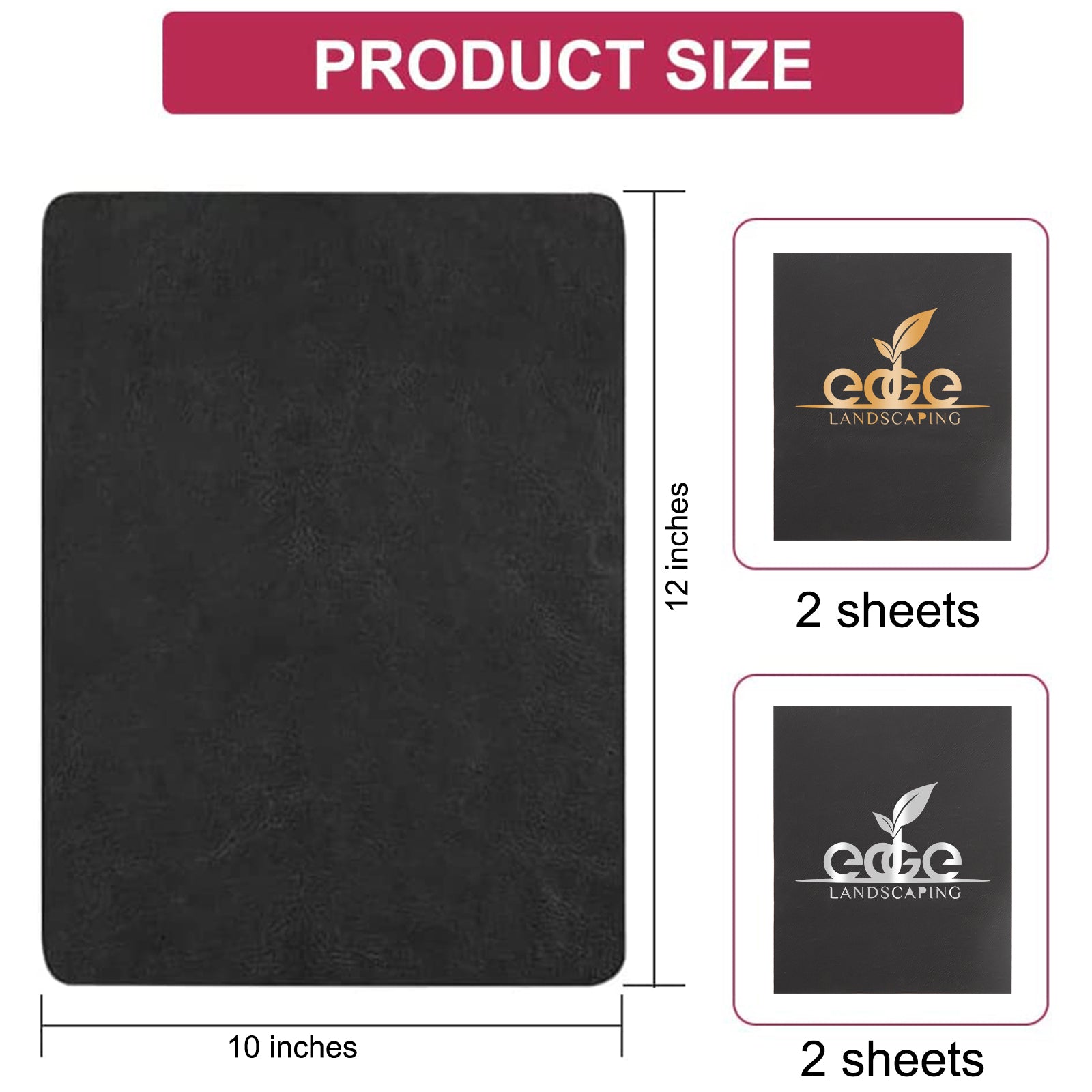 Leather Repair Patch Self 10x12" for Laser Engraving and Cutting - Pack of 4pcs-Black Leather Repair Patch Self 10x12" for Laser Engraving and Cutting - Pack of 4pcs-Black