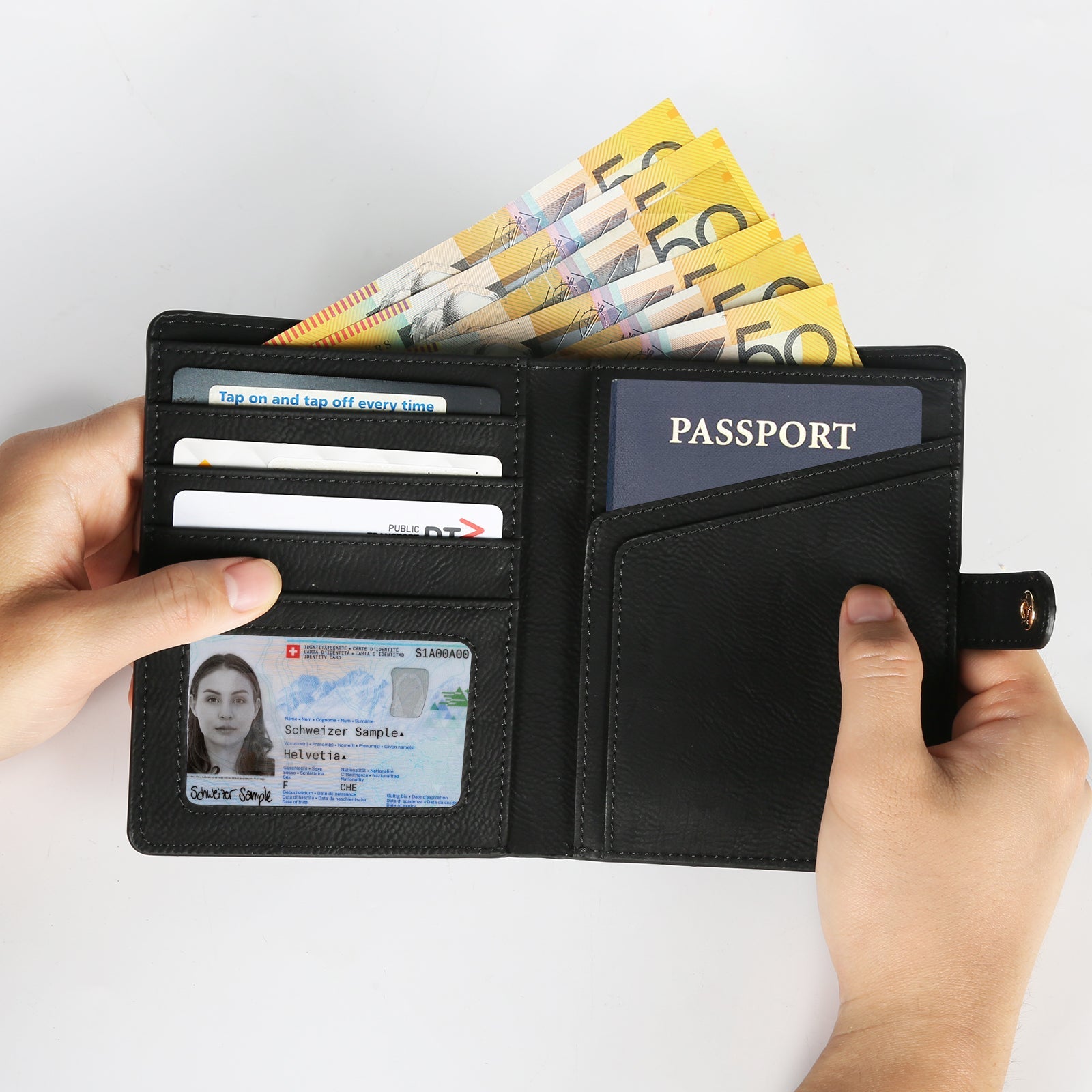 Ensemble personnalisé de porte-passeport en cuir et étiquette de bagage pour gravure au laser Ensemble personnalisé de porte-passeport en cuir et étiquette de bagage pour gravure au laser