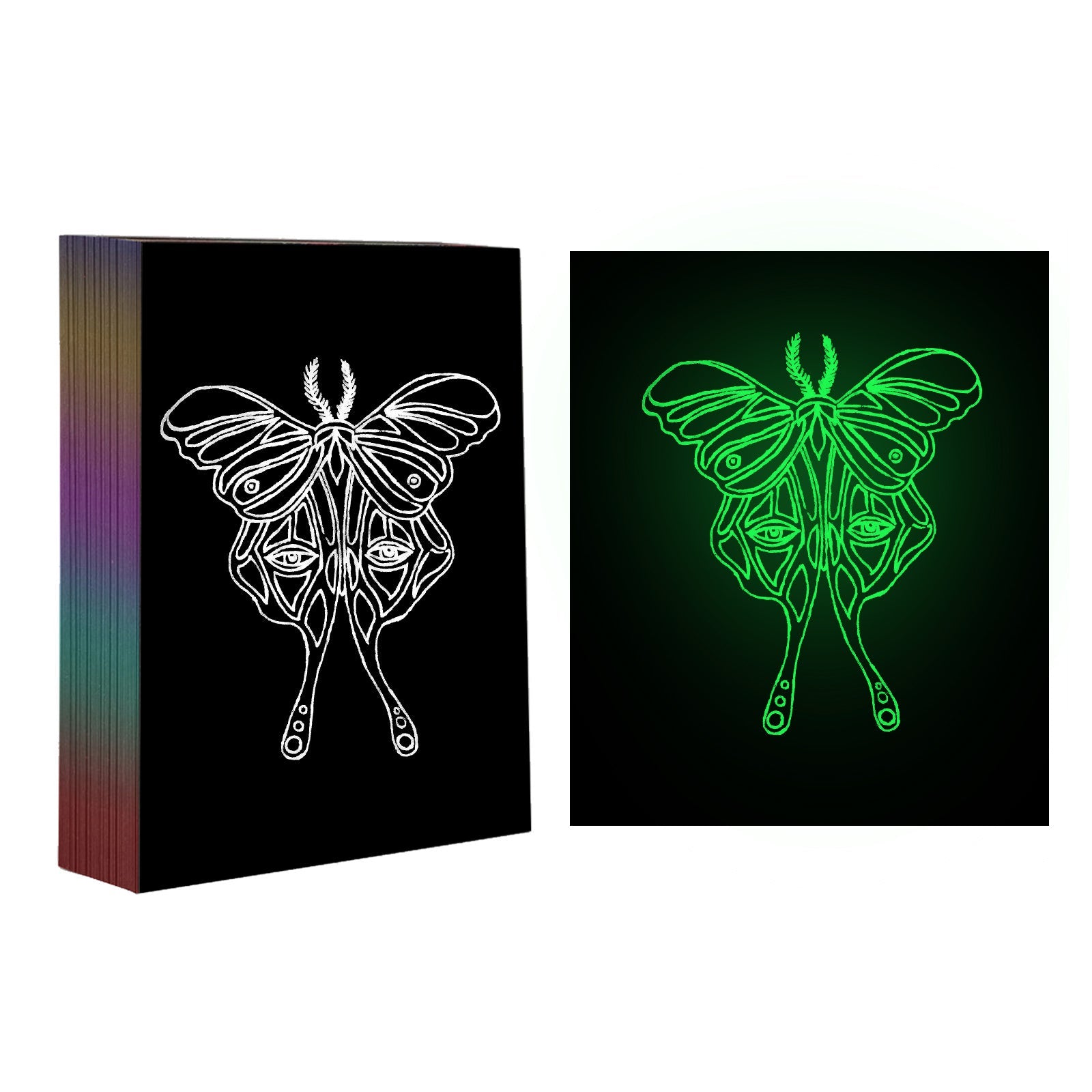 Luminous Scratch Paper Fluorescent Scratch A4 for Laser Engraving - Pack of 50pcs Luminous Scratch Paper Fluorescent Scratch A4 for Laser Engraving - Pack of 50pcs