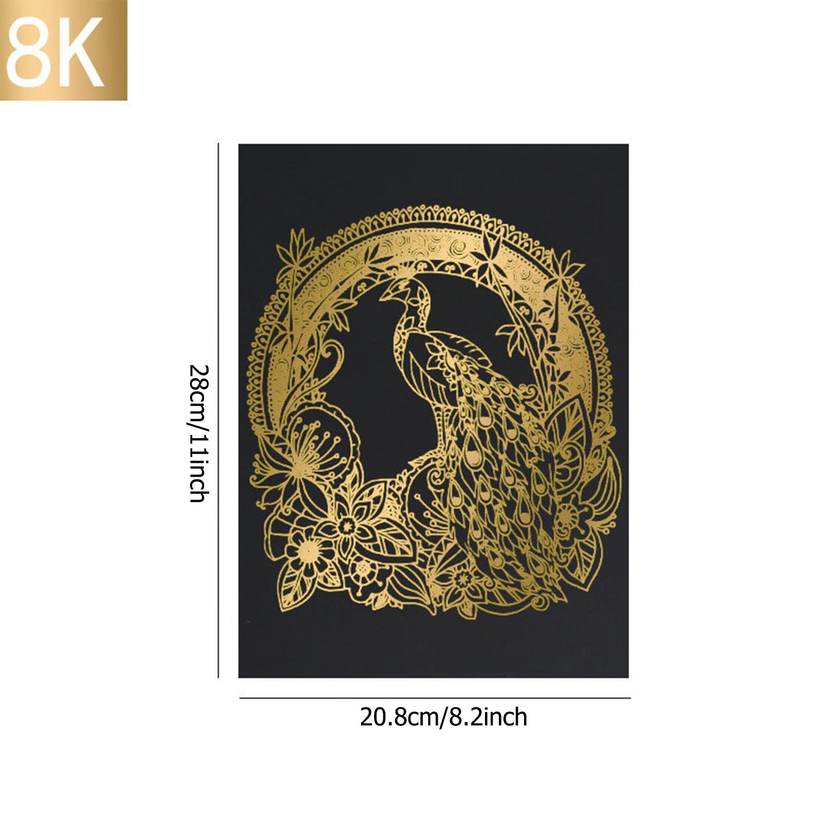 Gold Silver Scratch Paper for Laser Engraving A4 - Pack of 40pcs Gold Silver Scratch Paper for Laser Engraving A4 - Pack of 40pcs