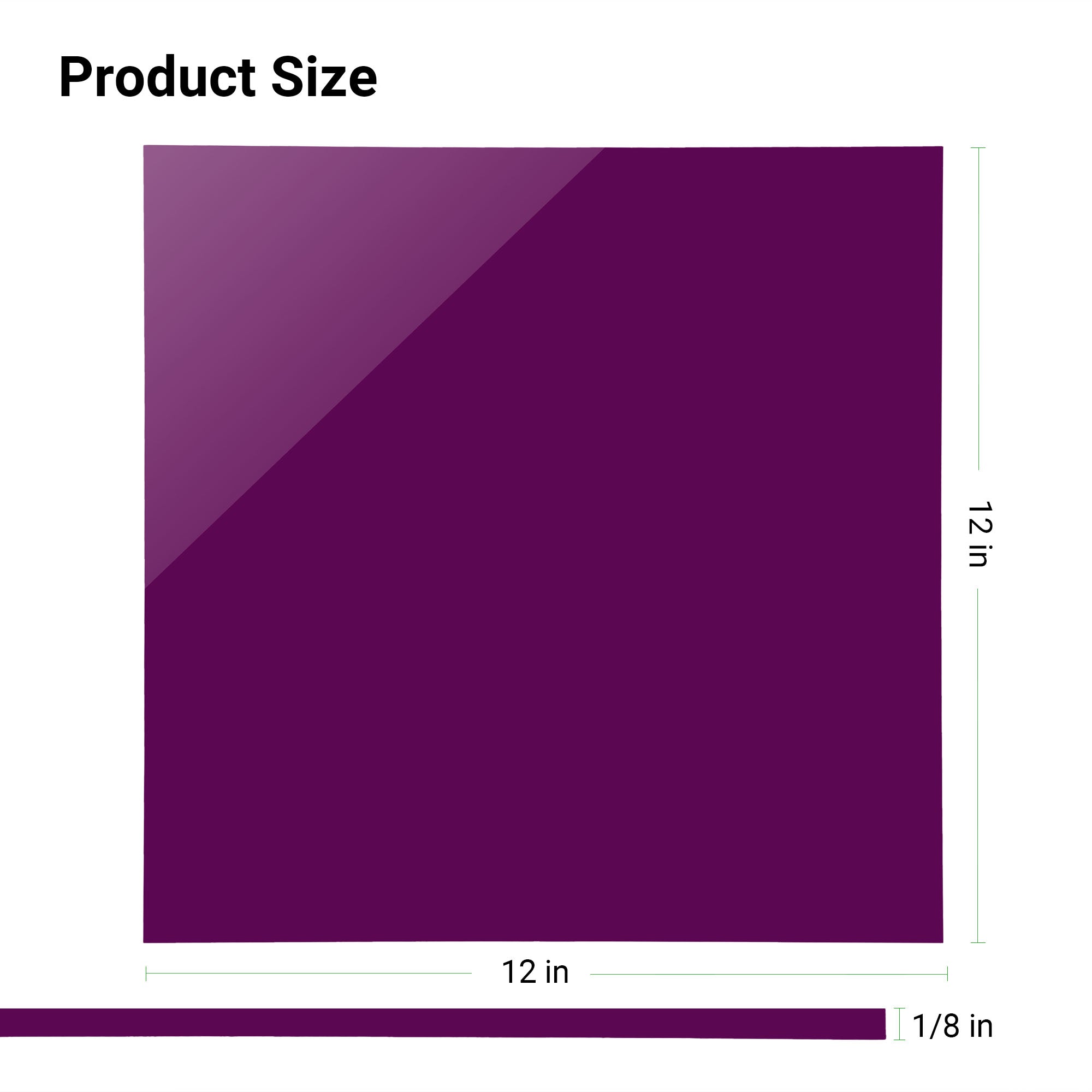 Purple Opaque Acrylic Sheets 12"x12"x1/8" for Laser Cutting - 3pcs Purple Opaque Acrylic Sheets 12"x12"x1/8" for Laser Cutting - 3pcs