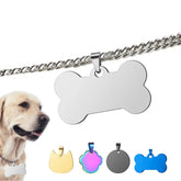 Titanium Steel Pet Tags and Metal Charms for Laser Engraving - 20pcs