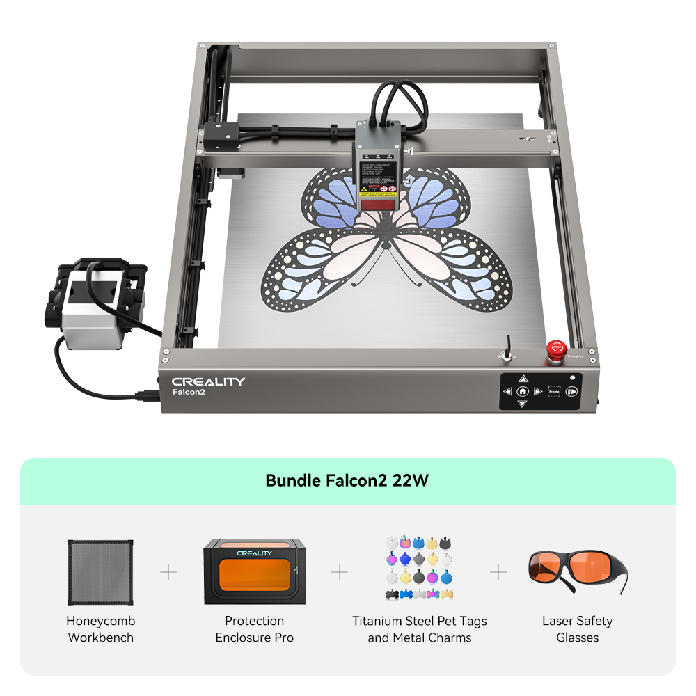 Falcon2 22W Master Laser Engraver and Cutter Complete Engraving Bundle