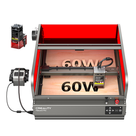 Falcon2 Pro 60W Enclosed Laser Engraver and Cutter 1000