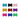 Creality Falcon Large Multicolor Anodized Aluminum Dog Tags: nine bone-shaped tags in blue, black, pink, yellow, red, purple, magenta, dark blue, and green. Displayed in a 3x3 grid on white with holes for collar attachment.