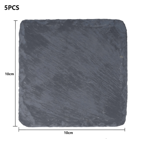 Sottobicchieri quadrati in pietra nera
