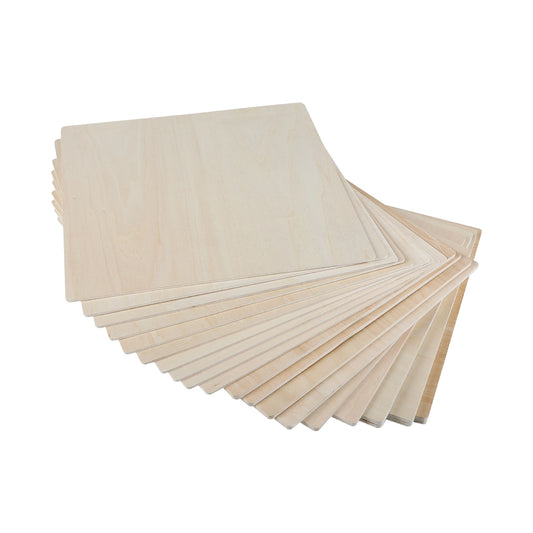 Basswood Plywood Sheets 11.8" x 11.8" for Laser Engraving - Pack of 10pcs, 6pcs and 3pcs 1000