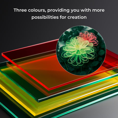 Laser Module Three Colors Transparent Acrylic Sheets Intelligent Recognition