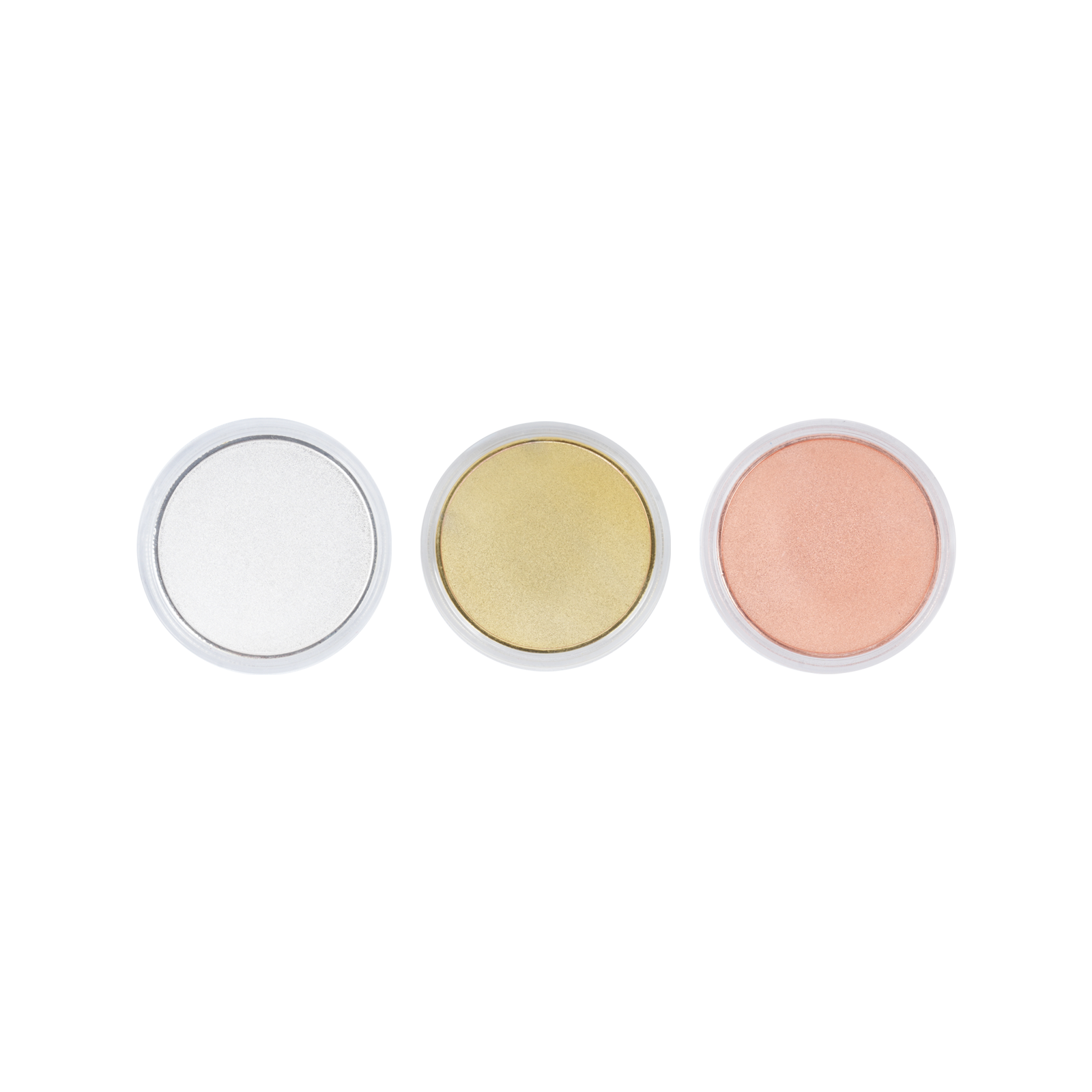 Three round Creality Falcon 3-Color Blank Commemorative Coins for Laser Engraver (6pcs) are arranged in a row against a plain white background.