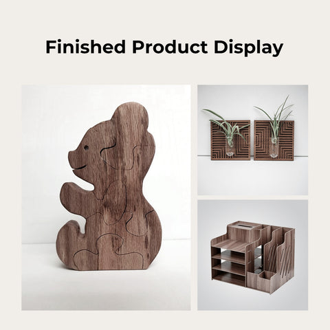 8x8x1/8'' Laser Module Walnut Plywood Sheets（Intelligent recognition）