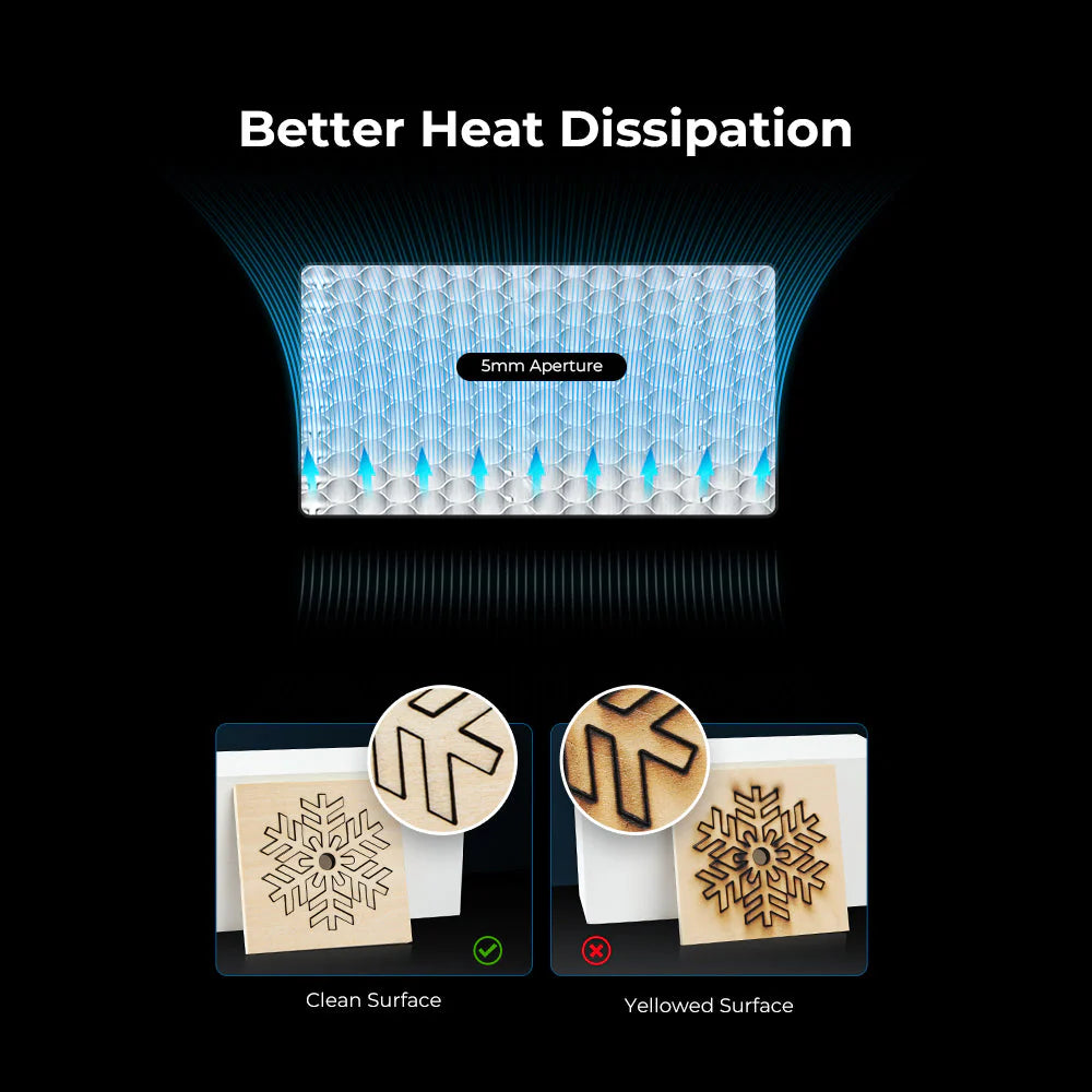 235*235 mm bikakearbetsbord för lasergravör och 3D-skrivare