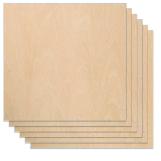 Basswood Plywood Sheets A4 1/8" x 8.27" x 11.69" for Laser Engraving and Cutting - Pack of 6pcs 1600