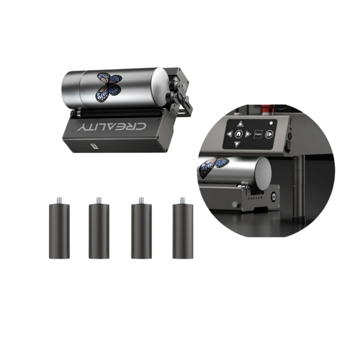 Falcon Rotary Roller with Risers for Laser Engraving Machines