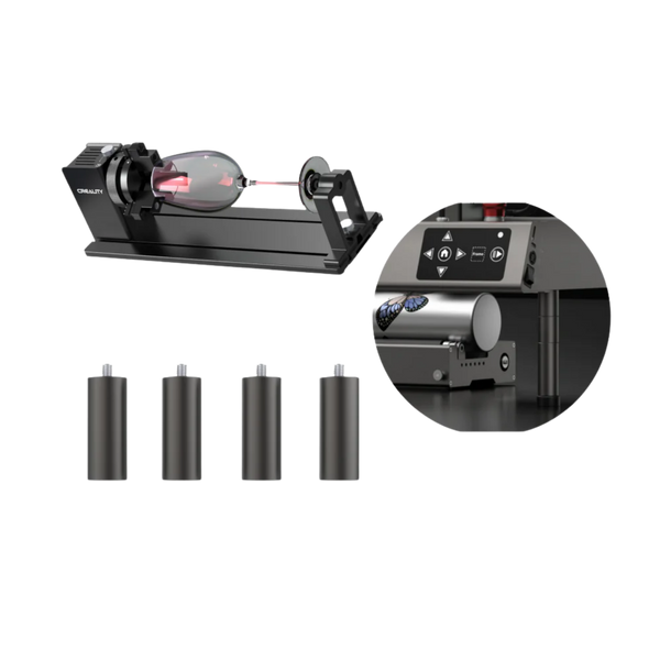 Falcon Rotary Kit Pro with Risers for Curved Surface Engraving