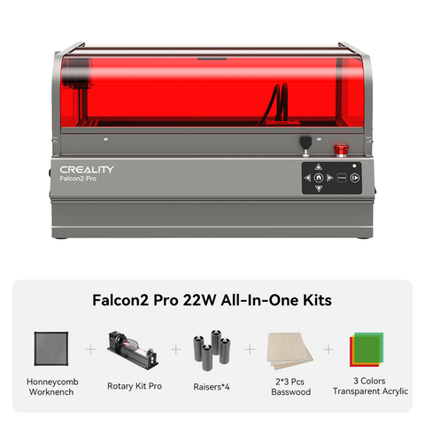 Bundle Falcon2 Pro 22W Enclosed Laser Engraver and Cutter