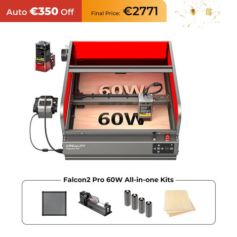 Creality Falcon2 Pro 60W Enclosed Laser Engraver and Cutter