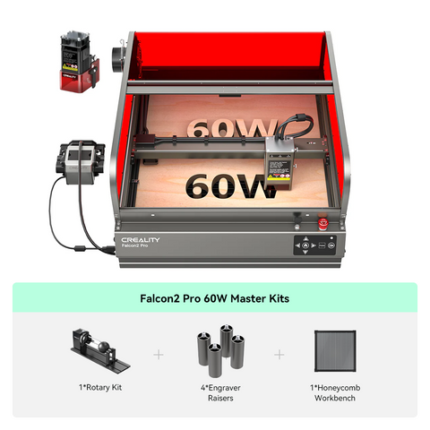 Creality Falcon2 Pro 60W Enclosed Laser Engraver and Cutter