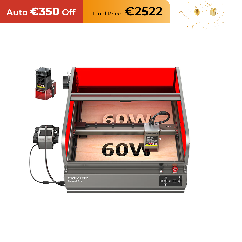 Creality Falcon2 Pro 60W Enclosed Laser Engraver and Cutter
