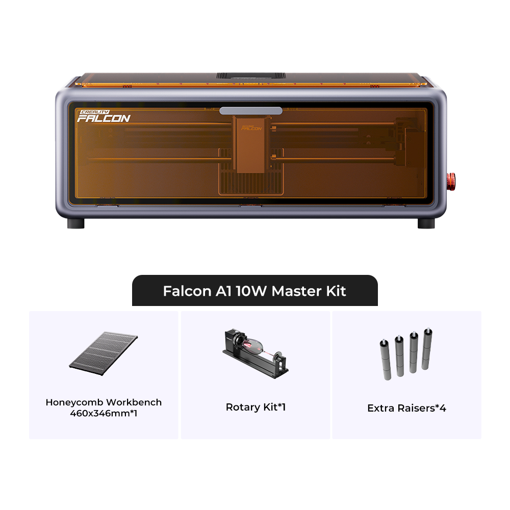 Falcon A1 10W Enclosed Laser Engraver and Cutter Master Kit