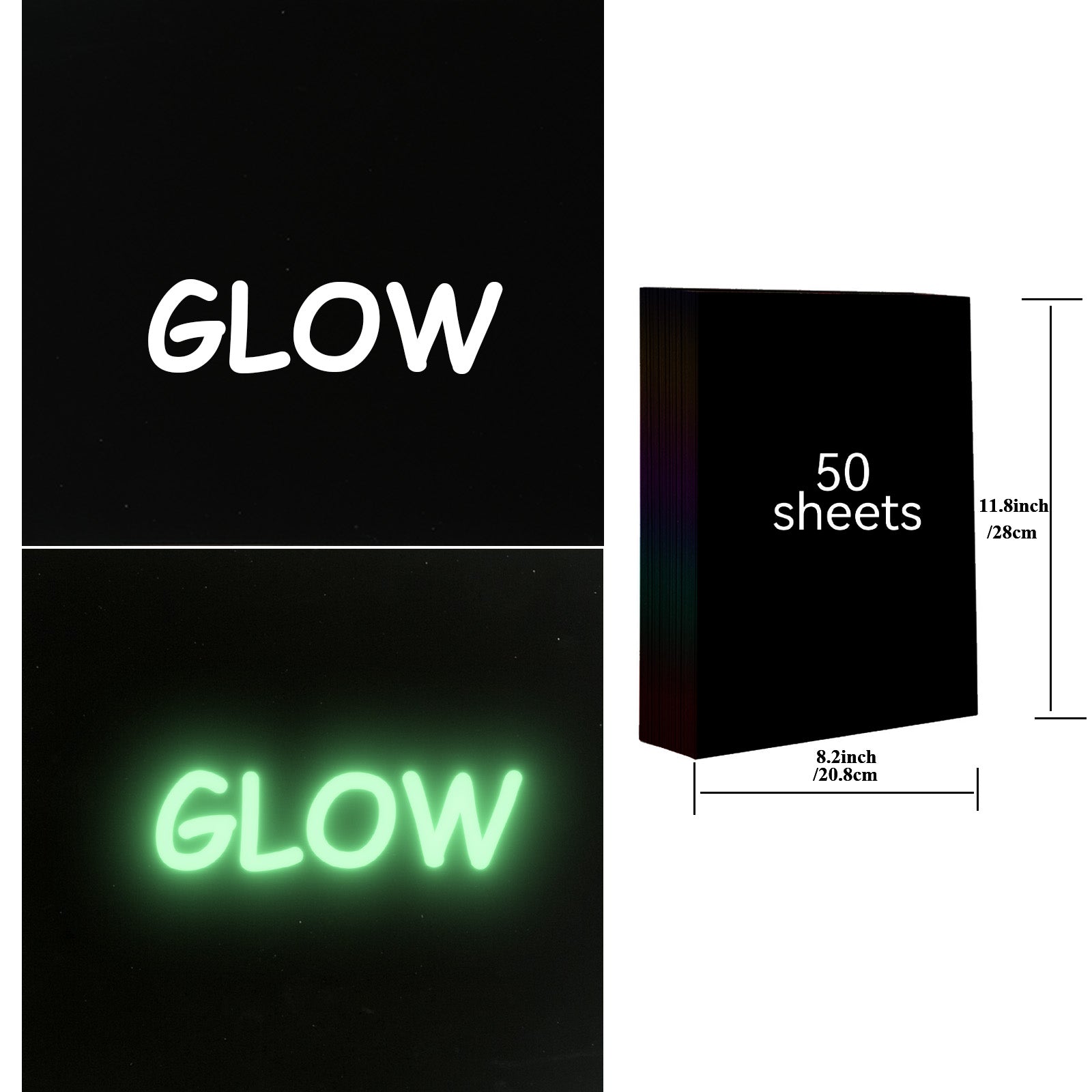 Luminous Scratch Paper Fluorescent Scratch A4 for Laser Engraving - Pack of 50pcs