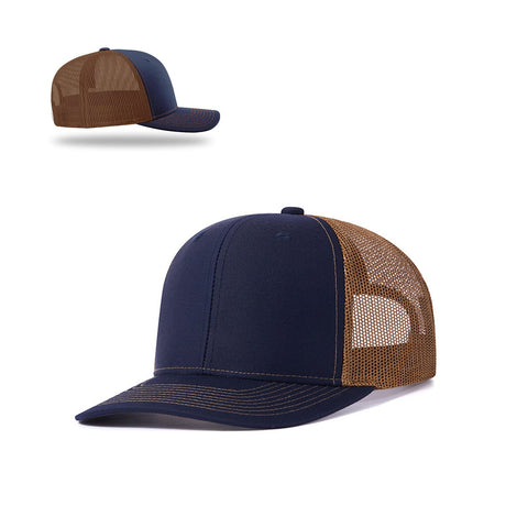 2 pcs Adjustable Mesh Trucker Hat with 4pcs Cap Stickers + 3pcs Wood Sheets for Engraving