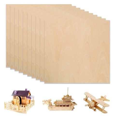 Plywood Sheets 11.8*11.8*1/8” A4 for Laser Engraving and Cutting - Pack of 10pcs