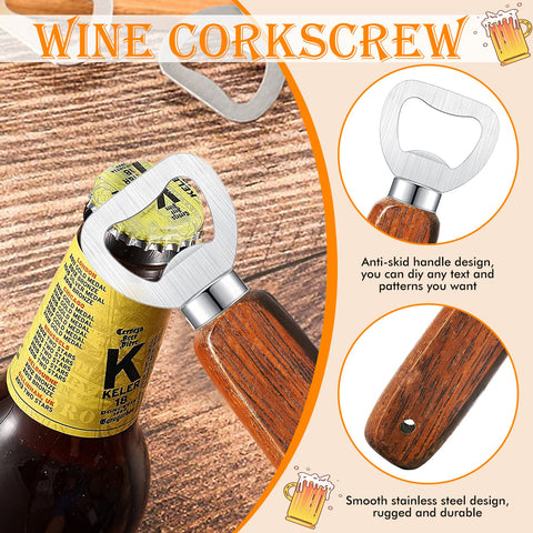 Men's Birthday Gift Set: Beer Opener, Coaster, Wood Mug, Keychain, Socks for Laser Engraving