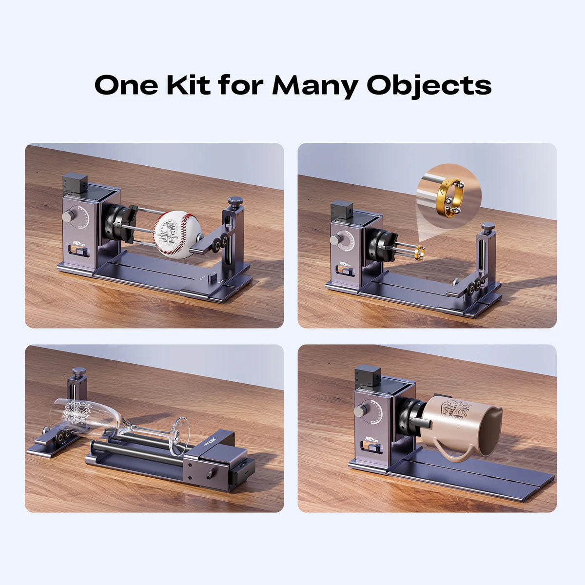 RC2 Rotary Attachments: Chuck, Roller & Kit