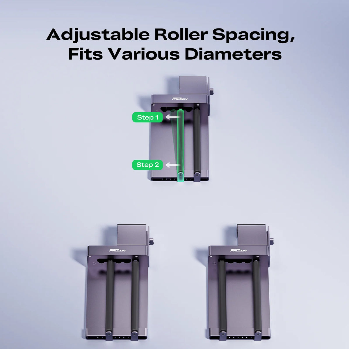 RC2 Rotary Attachments: Chuck, Roller & Kit