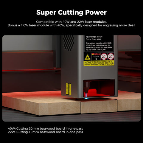 Falcon2 Pro 40W Enclosed Laser Engraver and Cutter Bundle - for Multiple Project Engraving