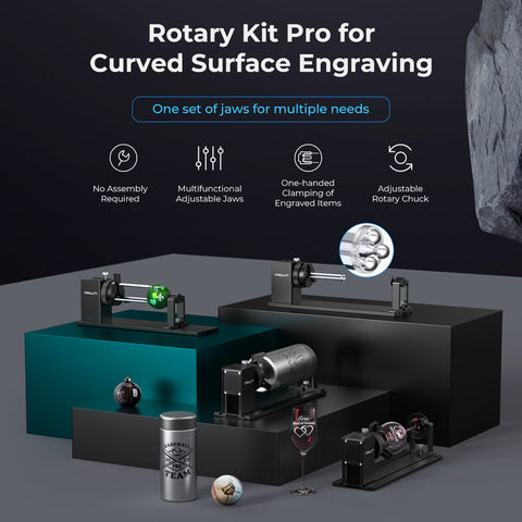 Rotary Kit Pro for Curved Surface Engraving