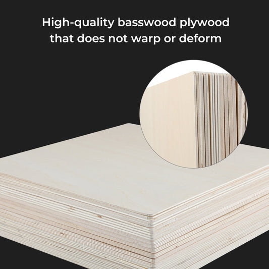 8*8*1/8'' Laser Module Basswood Plywood Sheets（10pcs） 1000